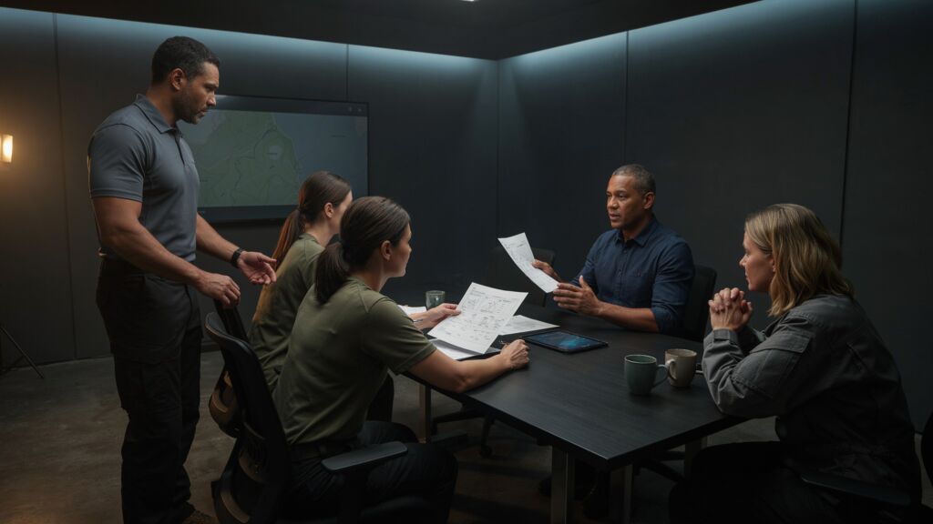 ARCANE instructor briefing a training group, next steps for instructor development