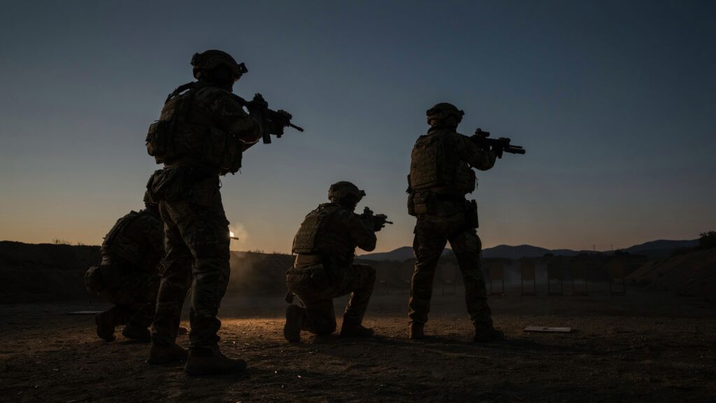 ARCANE tactical training team moving through low light, hero image for the training pathways